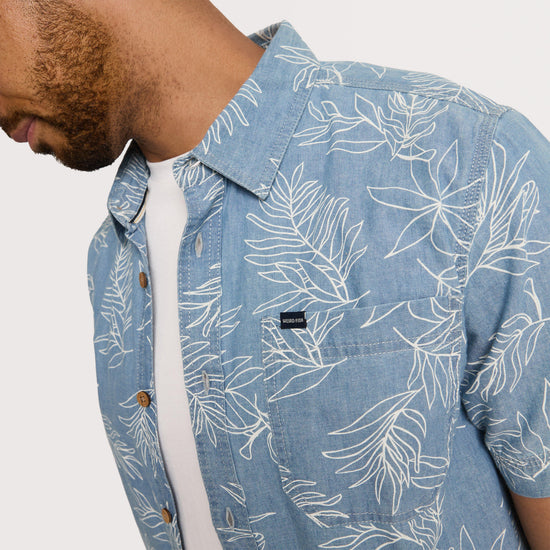 Men's Russell Printed Chambray Short Sleeve Shirt