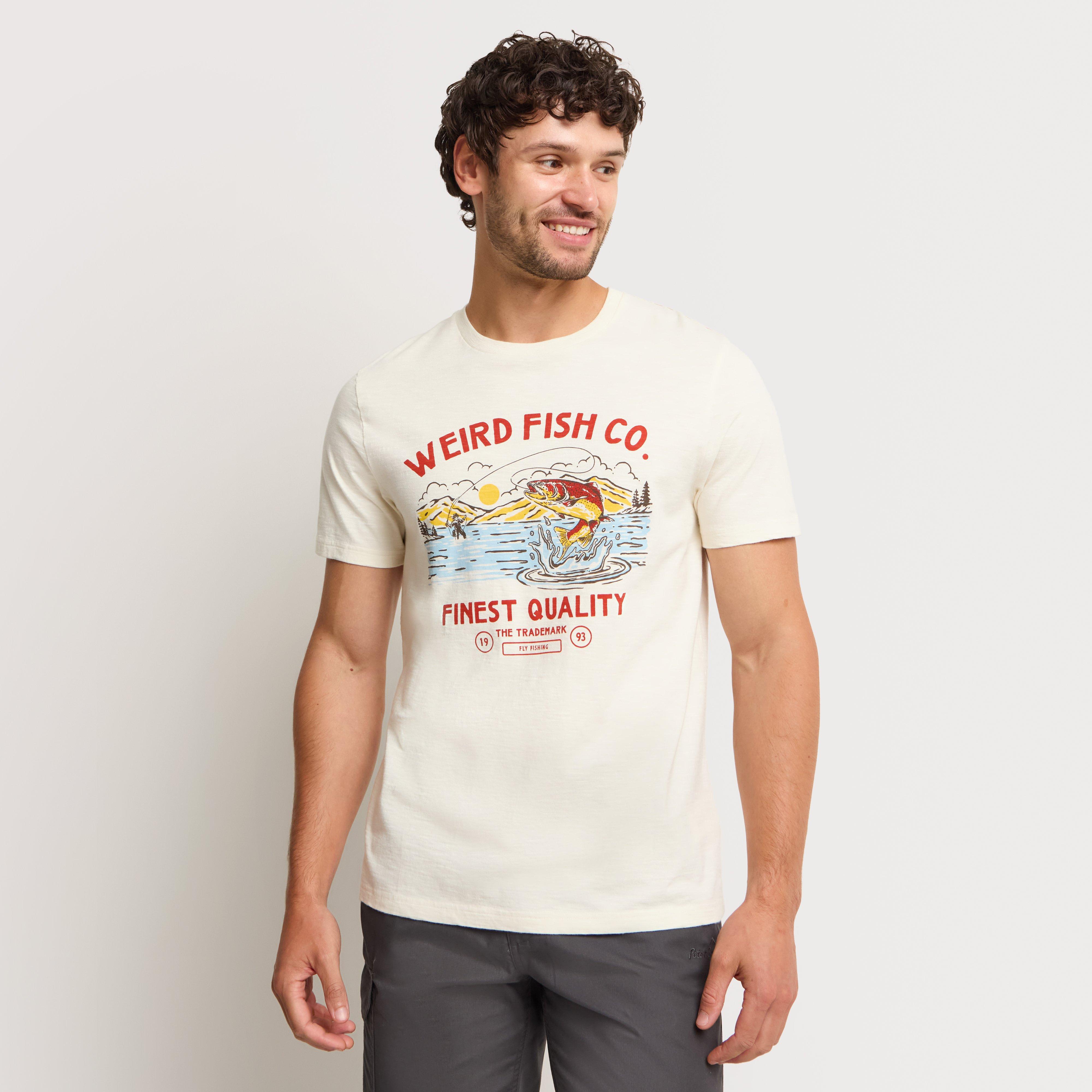 Men's Fish Out Of Water Front Print Graphic T-Shirt