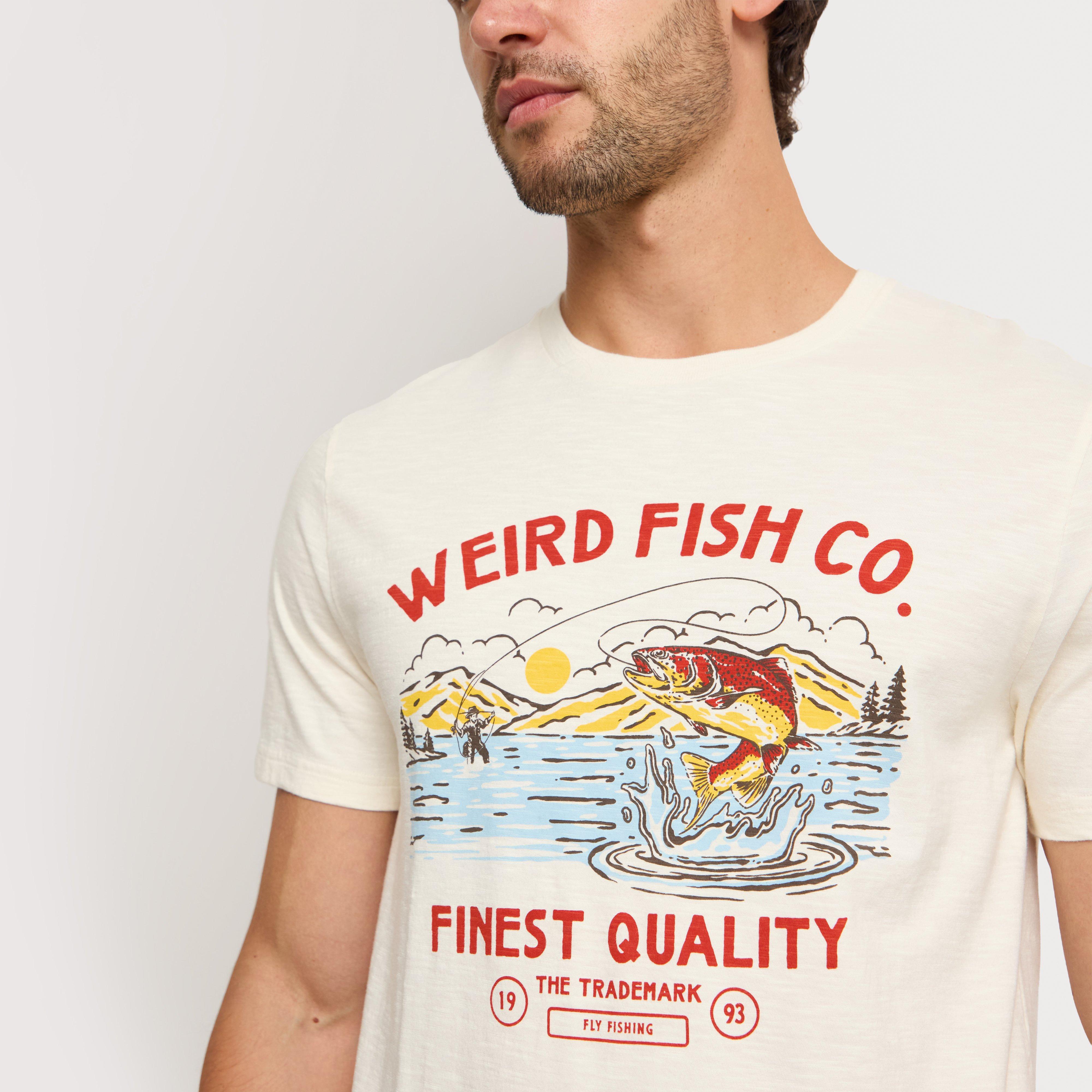 Men's Fish Out Of Water Front Print Graphic T-Shirt