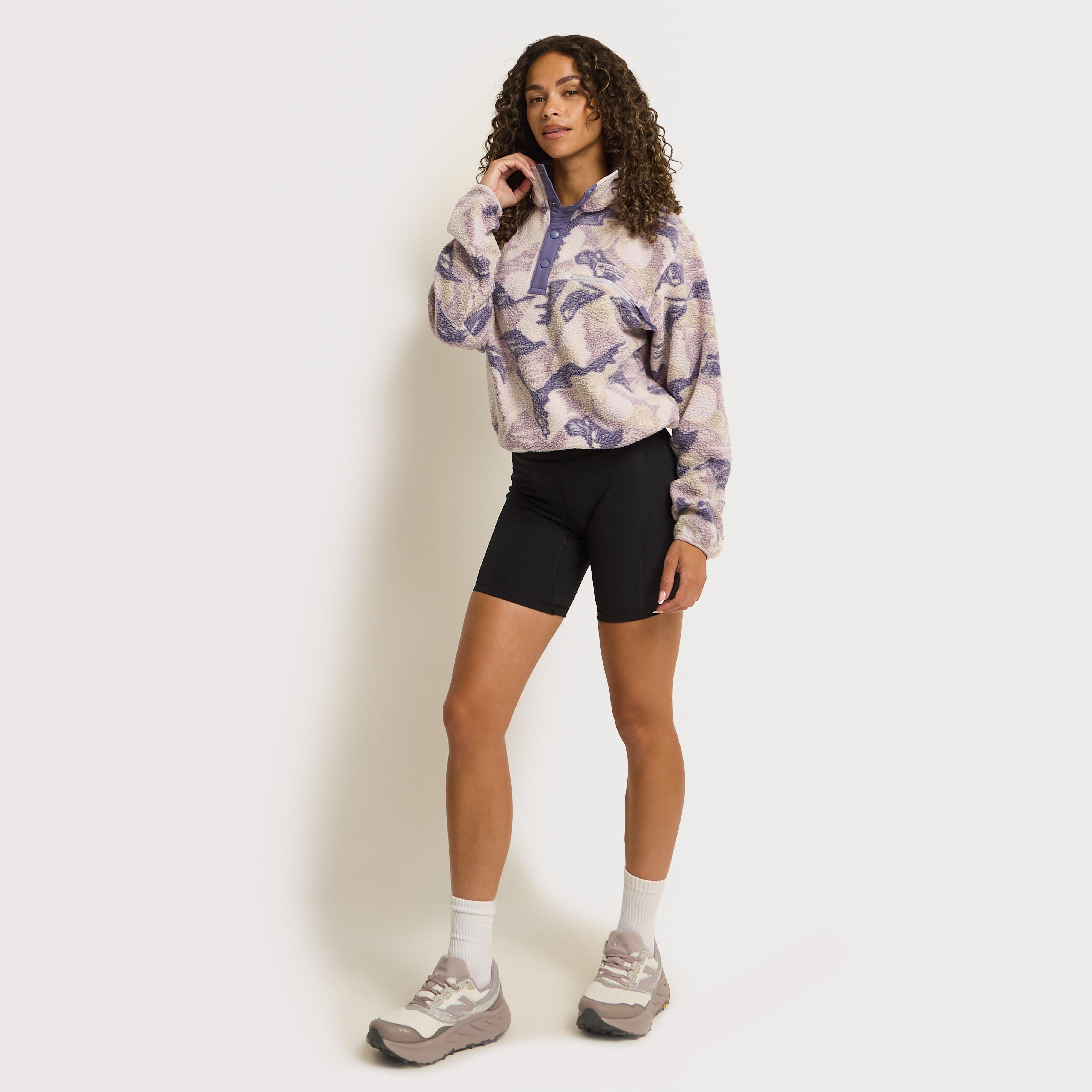 Women's Helvetia II Cropped Sherpa Half Snap Printed Fleece