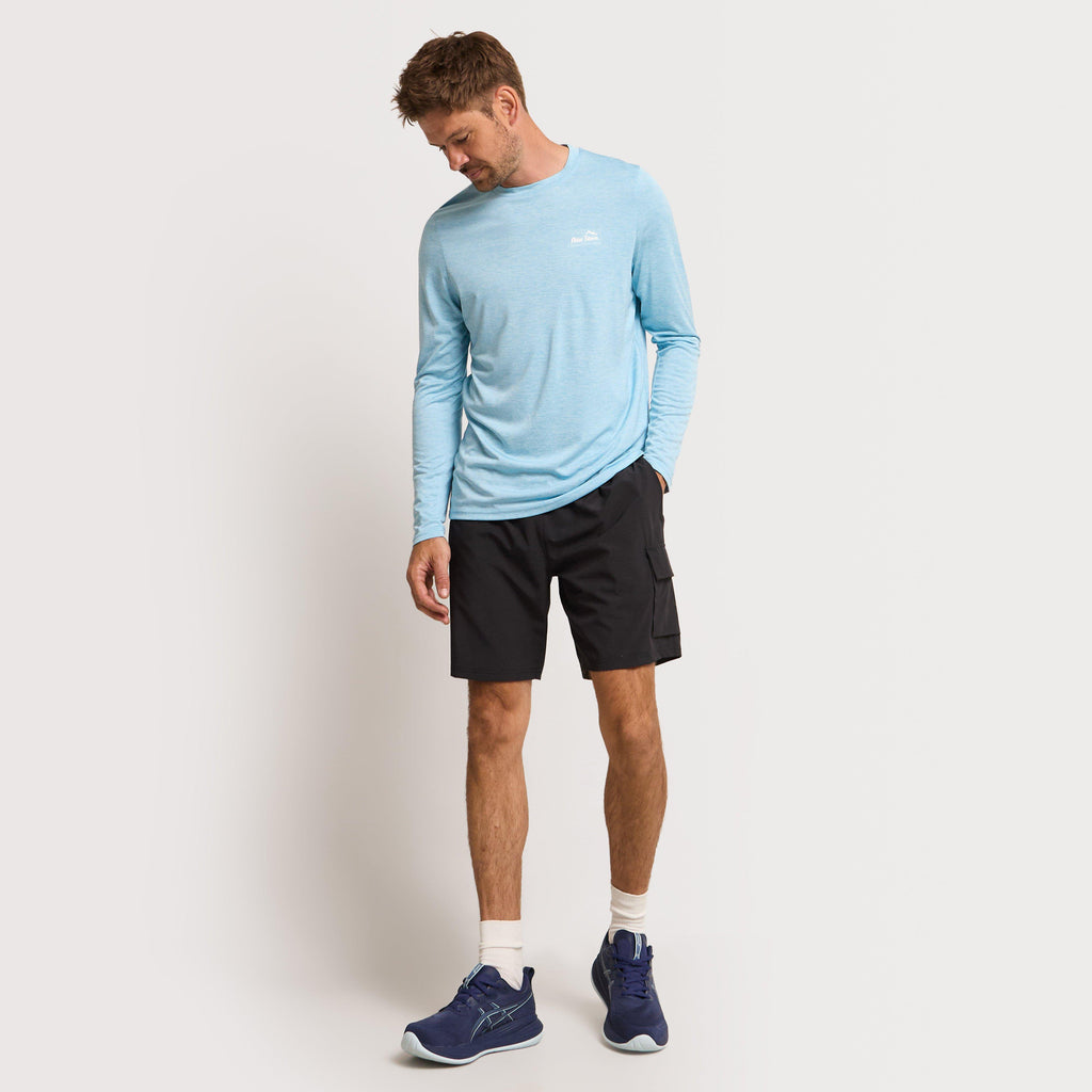 Mens Active Long Sleeve T-Shirt Blue