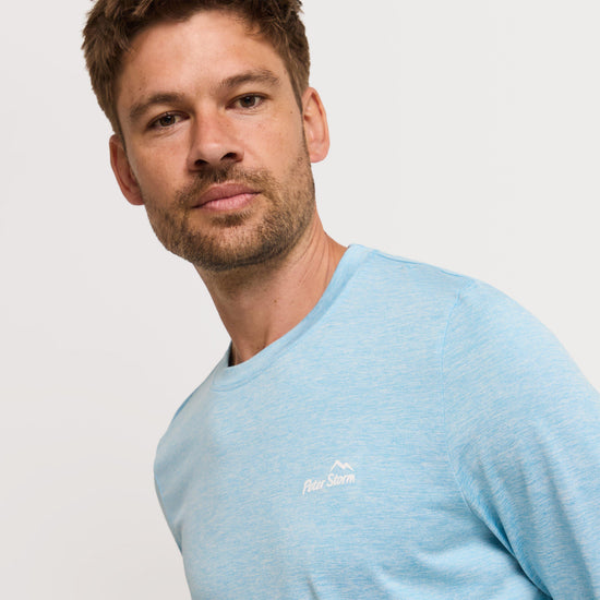 Mens Active Long Sleeve T-Shirt Blue
