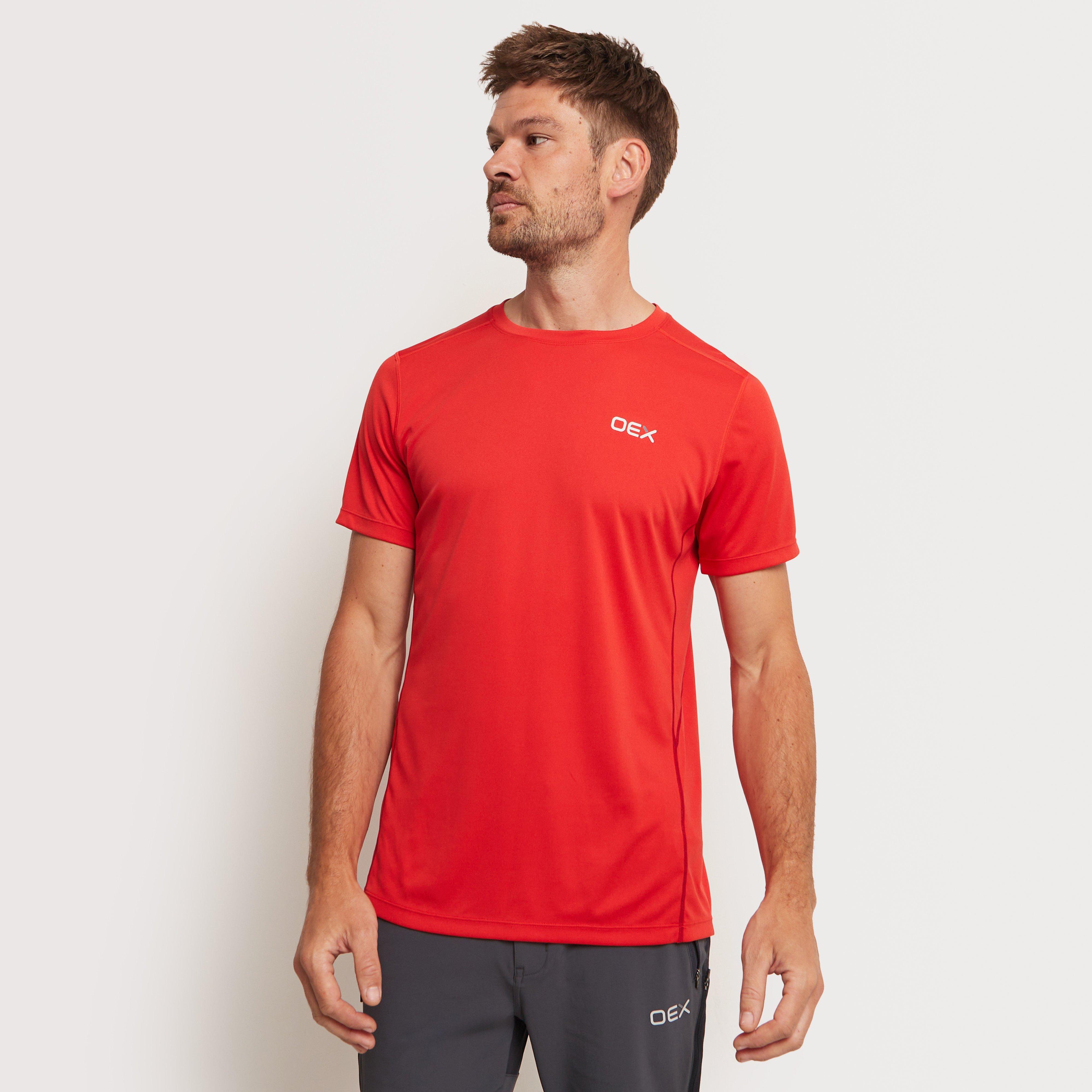 Red OEX Men's Zephyr Short Sleeved T-Shirt – Millets