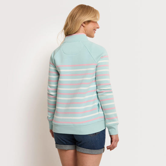 Women’s Half-Zip Stripe Sweatshirt