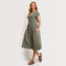 Women's Lilly Plain Jersey Notch Neck Dress