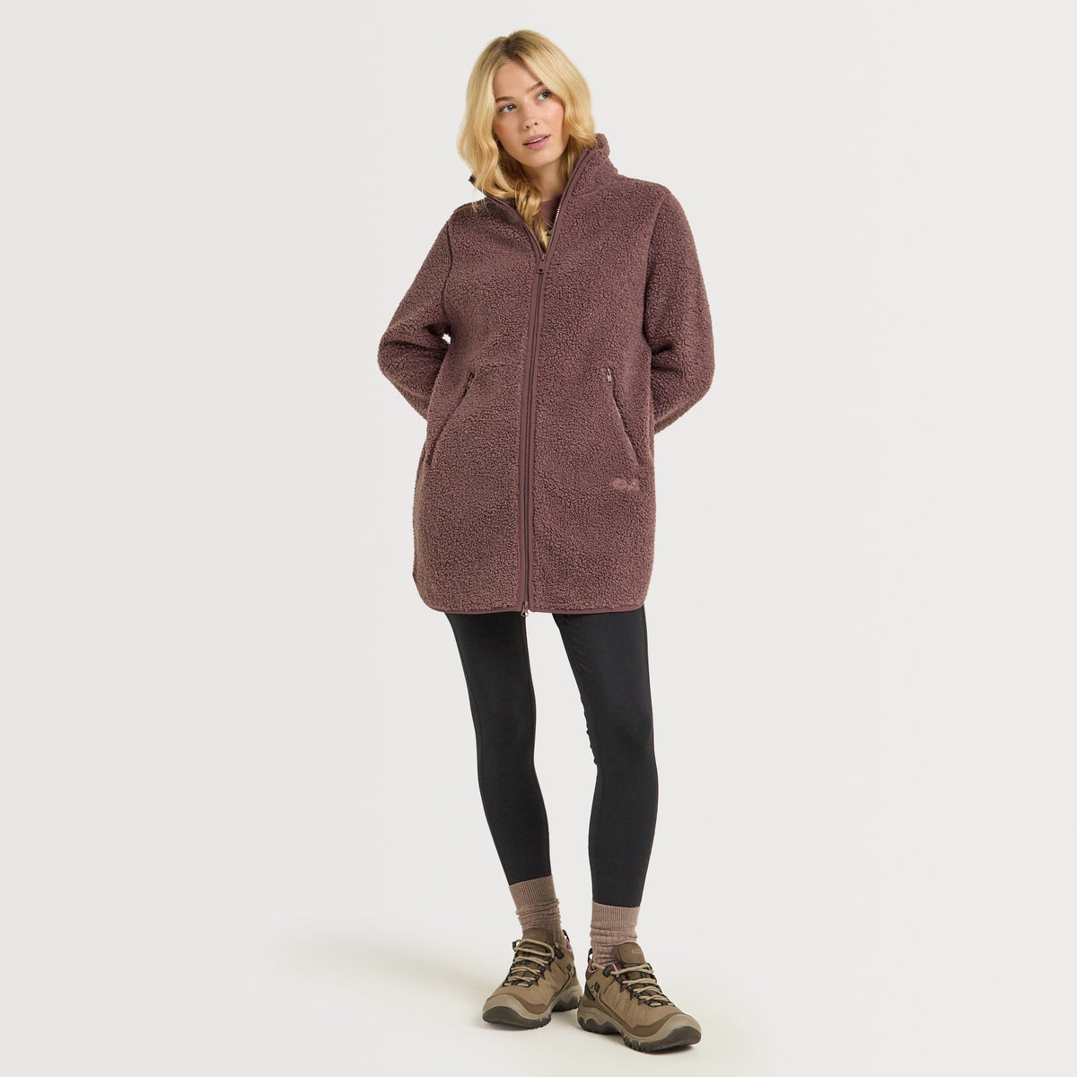 Women’s High Curl Long Fleece Top